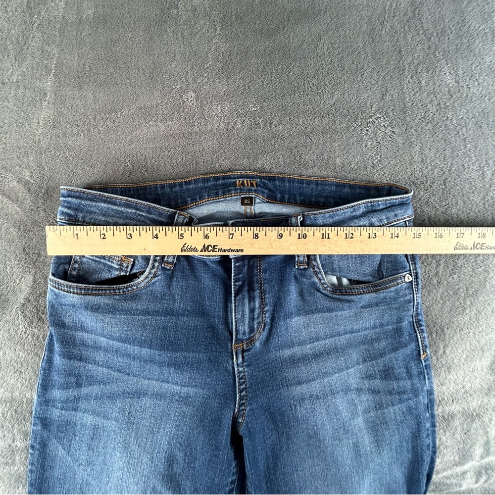 Kut From the Kloth Baby Boot Cut Jeans Medium Wash S Size 8 Short Stretch - Picture 5 of 12